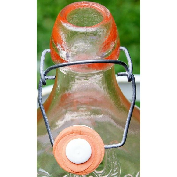Jus de Fruits Casadis Milano Italy Pink Glass Bottle Decanter Stopper 1/2 Gallon - Picture 11 of 11